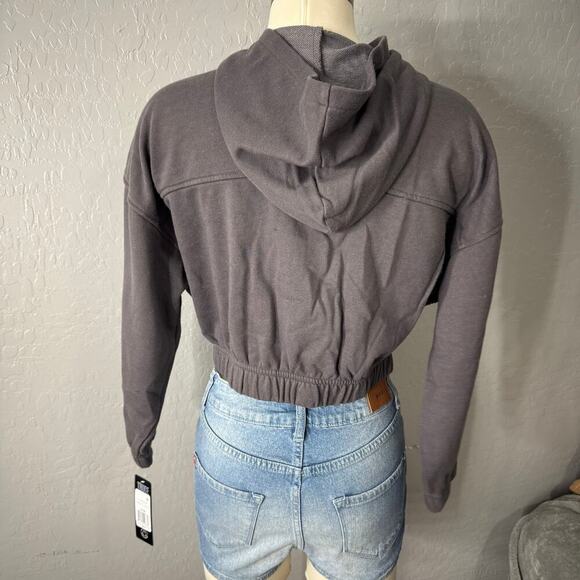 Truce Kids Zip-up Hooded Bomber Jacket in Dark Gray Large 14 - Picture 2 of 5